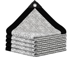 Zilverkleurig schaduwnet - Tuin schaduw - Ademend koeling - 1 stuk - Zilver - Aluminium