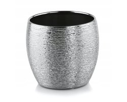 Zilverkleurige Pottenbakkerij Pottenbakkerij Polnix Kula 11 cm