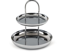 Zilverstad - Étagère Elana zilver kleur - dienblad rond - Moederdag cadeautip!