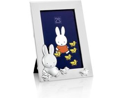 Zilverstad fotolijst nijntje met NAAMGRAVURE