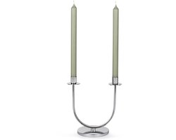 Zilverstad - Kandelaar Elana 2-pits zilver kleur - Moederdag cadeautip!