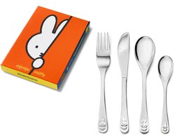 Zilverstad - Kinderbestek 4-delig nijntje RVS 18/10