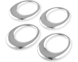 Zilverstad Servetband ovaal set van 4 (7X5,2cm) verz. gelakt