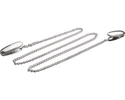 Zilverstad - Servetklemmen met ketting - servetring
