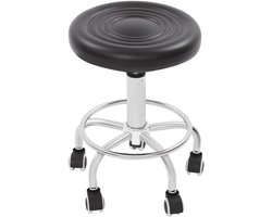 Zimoros Kapperskruk op Wielen - Ergonomisch - Salon - Draaikruk - Rubber Wielen - 360 Graden Draaibaar - In Hoogte Verstelbaar