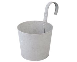 Zinken balkon bloempot met haak