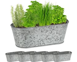 Zinken Plantenbakken - Decoratief en Veelzijdig - Set van 6