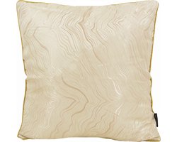 Zinzi Gold/Beige Kussenhoes | Jacquard / Polyester | Crème | 45 x 45 cm