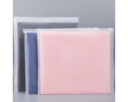 Zip Bags Kleding, 50 stuks 35 x 30 cm Zip Bags, Groot, Reistas, Kleding, Plastic Zak met Rits voor kleding, Handdoeken, Documenten, Reisaccessoires