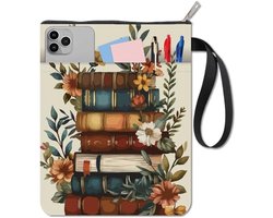 Zipper Pocket Book Sleeve - Botanische Boekhoes 38 x 21cm - Wasbare Boekbeschermer voor Lezers
