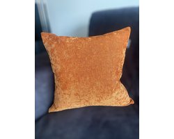 Zippi Design Dark Orange Sierkussen 45x45 cm kleur diep warm oranje - ACTIE nu inclusief veren vulling!