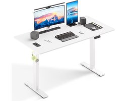 Zit-sta bureau 160 x 80 cm - Elektrisch in hoogte verstelbaar 70-117 cm - Anti-botsingstechnologie