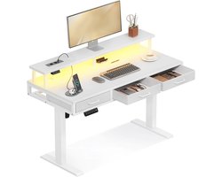 Zit Sta Bureau Elektrisch - Game Bureau - Verstelbaar - Wit