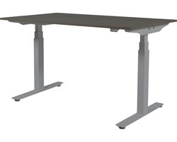 Zit Sta Bureau - Plus Elek 160x80 logan eik - alu frame