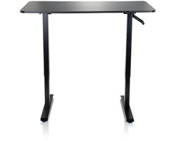 Zit- Sta bureau STAND CR 120 x 60 handmatig in hoogte verstelbaar zwart hjh OFFICE