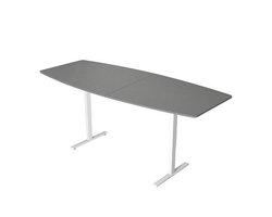 Zit sta vergadertafel Teamwork grijs 250x105cm
