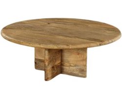 Zita Home - Ronde Salontafel - Plus vormig onderstel - Mango - 80 x 80 cm