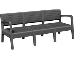 Zitbank 3-Seater Garden Bench – Sturdy outdoor bench seating - Durable Recycled Plastic Storage Solution, Made in Spain