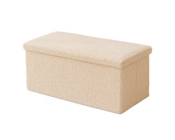 Zitbank - beige - 76x38x38 cm - voor hal