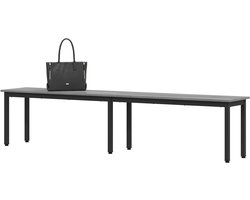 Zitbank Bewerkt Hout - Moderne Eettafelbank - Woonkamer Meubel - Strakke Minimalistische Stijl - 200 x 35 x 45 cm