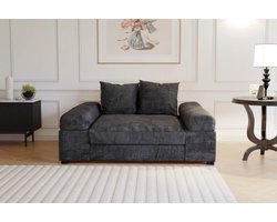zitbank big sofa fatguy- small- corduroy zwart- seatsandbeds