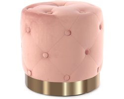 Zitbank gestoffeerde bank katoen aarde kruk fluweel make-up board deco roze
