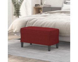 Zitbank - Halbank stoffen - Extra zitplaats - Ademende stof - 70 x 35 x 41 cm - Wijnrood