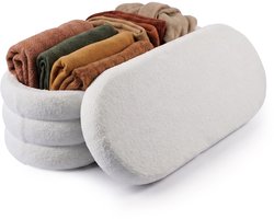 Zitbank met opbergruimte - 42x110x45 cm - teddy - wit