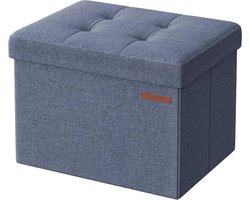 Zitbank opbergruimte inklapbaar lichtblauw - 41 cm - Opbergdoos voetenbank
