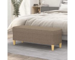 Zitbank stof - Hal bank - Extra zitplaats - Duurzame stof - 100x35x41 cm - Taupe