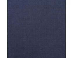 Zitbankje Gestoffeerd - Voetenbankje Halbank - Comfortabel Zitten - Diep Geknoopt Blad - 40 cm Breed - Naturel Navy Blue