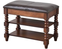Zitbankje Schoenen - Schoenenwissel Krukje - Entree Opruimen - Zacht Comfortabel Zitoppervlak - 60 x 35 x 45 cm - Multicolor