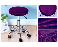 Zitkussen Antislip - Ronde Hoes - Bescherming voor Kruk - Diameter 30-34 cm - Zacht Jacquard Materiaal - Voor Binnen/Buiten - Stoelhoes