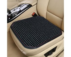 Zitkussen met Houten Kralen voor Auto, Bus of Thuis - 45x45cm Koelende Massage Zitbedekking en Bescherming voor Stoelen