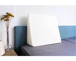 Zitkussen of leeskussen voor in bed | stevig kussen | 60x50x19 cm | driehoek | ÖKO-TEX® gecertificeerd