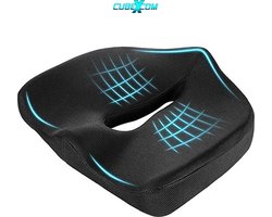 Zitkussen, Orthopedisch Ergonomisch Traagschuim Stoelkussen, Comfortabel Memory Foam Steunkussen, Wigkussen, Coccyx Kussen, Bureaustoelkussen , Autostoelkussen, Stuitkussen, İschiaskussen, Zwangerschapskussen, Moederdag Cadeaut 43x38x12 Cm
