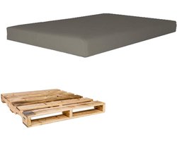 Zitkussen voor pallets - Tuinkussen bank - Buiten zitten - Waterafstotend kunstleer - 120 x 80 cm - Taupe