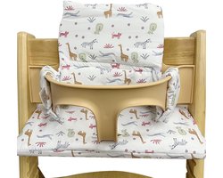 Zitkussen voor Tripp Trapp Kinderstoel: Antislip Kussen Set van Biologisch Katoen, Machinewasbaar, Eenvoudige Bevestiging, Comfortabel en Duurzaam Kussen voor Baby's
