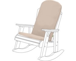 Zitkussen voor Tuinstoel - Tuinkussens Hoge Rug - Stoelkussen met Lint - 48cm x 128cm