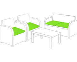Zitkussens voor Rotan Stoel - Buiten Tuinkussens - Waterafstotend Tuinzitkussens - Tuinstoelkussen Pads voor Terrasmeubilair - 4 stuks