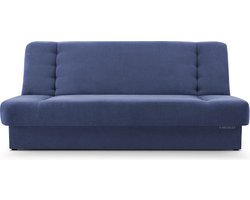 Zitsbank met slaapfunctie en opbergruimter, een bank voor de woonkamer, een slaapbank 192x92x85 cm - CYPRUS - Marineblauw (Soro 76)