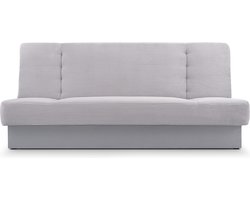 Zitsbank met slaapfunctie en opbergruimter, een bank voor de woonkamer, een slaapbank, Corduroy stof 192x92x85 cm - CYPRUS new - Lichtgrijs (Poso 110 + Paros 5)