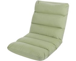 Zitstoel Vloer - Lounge Stoel - Ontspannen Zitten - Verstelbare Rugleuning - 110x52cm - Groen