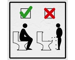 Zittend plassen bordje - Sign Again materiaal - 10 x 10 cm