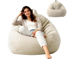 Zitzak druppelvorm zonder vulling voor volwassenen en kinderen | Gaming zitzak voor woonkamer en kinderkamer | Decoratieve Bean Bag Chair voor binnen en buiten - 100 x 120 cm
