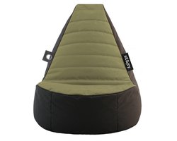 Zitzak 'Duo Senza' Old Green (Groen) | Volwassenen | Indoor & Outdoor | Waterbestendig | Dubbel gestikt | Gevuld met Flexipearl® | Sit&Joy®