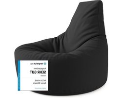 Zitzak - Loungekussen - Zitkussen - Ontspannen - Chillen - Waterafstotend - Nylon - Ø 80 cm - Zwart