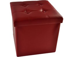 Zitzak met Opbergruimte - Voetenbank Poef - Opbergen en Zitten - Dubbele Functie - 50 x 50 x 50 cm