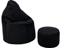 Zitzak Volwassenen Fluweel Hoge Rug Zitzakken Binnen Gaming Zitzak Woonkamer Ergonomisch Ontwerp Bean bag Grote Zitzak Stoel met Voetbankje