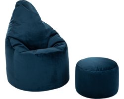 Zitzak Volwassenen Fluweel Hoge Rug Zitzakken Binnen Gaming Zitzak Woonkamer Ergonomisch Ontwerp Bean bag Grote Zitzak Stoel met Voetbankje
